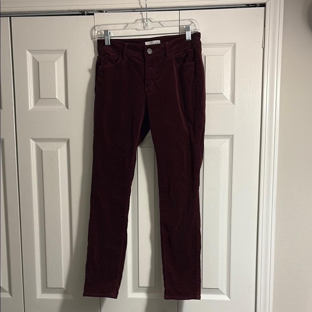 Loft Burgundy Jeans